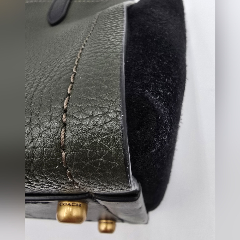 Coach Troupe Carryall 35 In Pine w/ Snakeskin Detail + NWT Snakeskin Strap - Picture 5 of 16